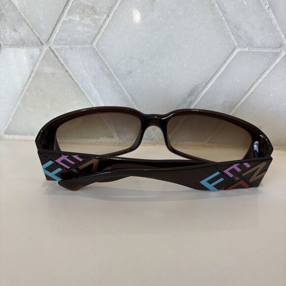 Brown Fendi Sunglasses Rectangle Colorful Brand Letters FS458 Case Designer main image 14